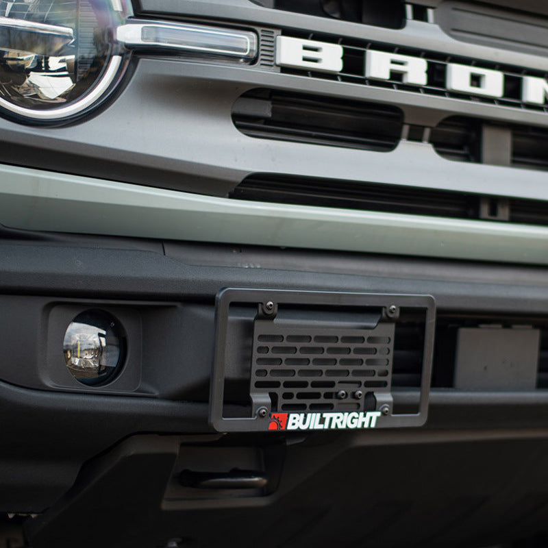 BuiltRight Industries 2021+ Ford Bronco (w/Std Plastic Bumper) License Plate Relocation Kit
