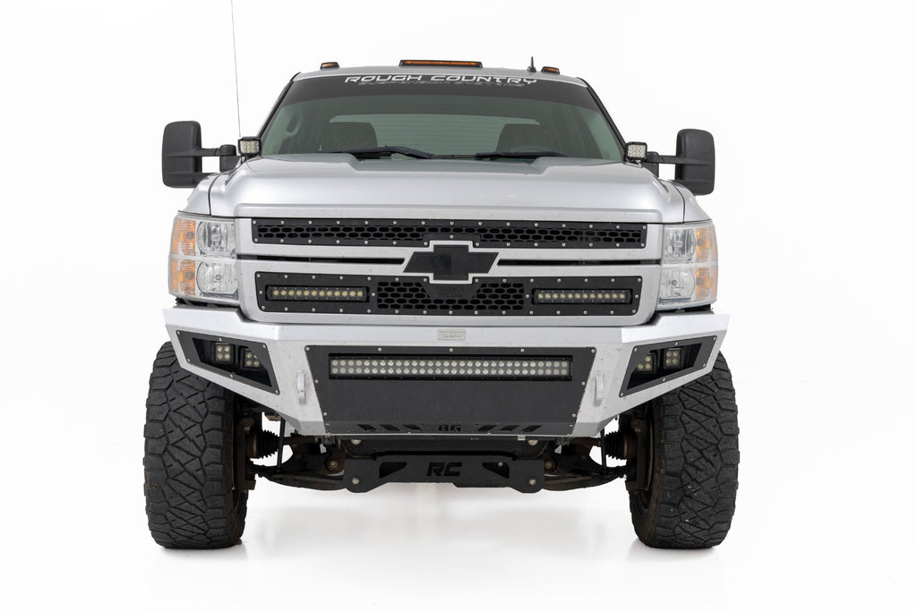 Rough Country - LED Light - Ditch Mount - 2" -  Black Pair - Amber DRL - Chevy 1500 (2007-2013) - 71061