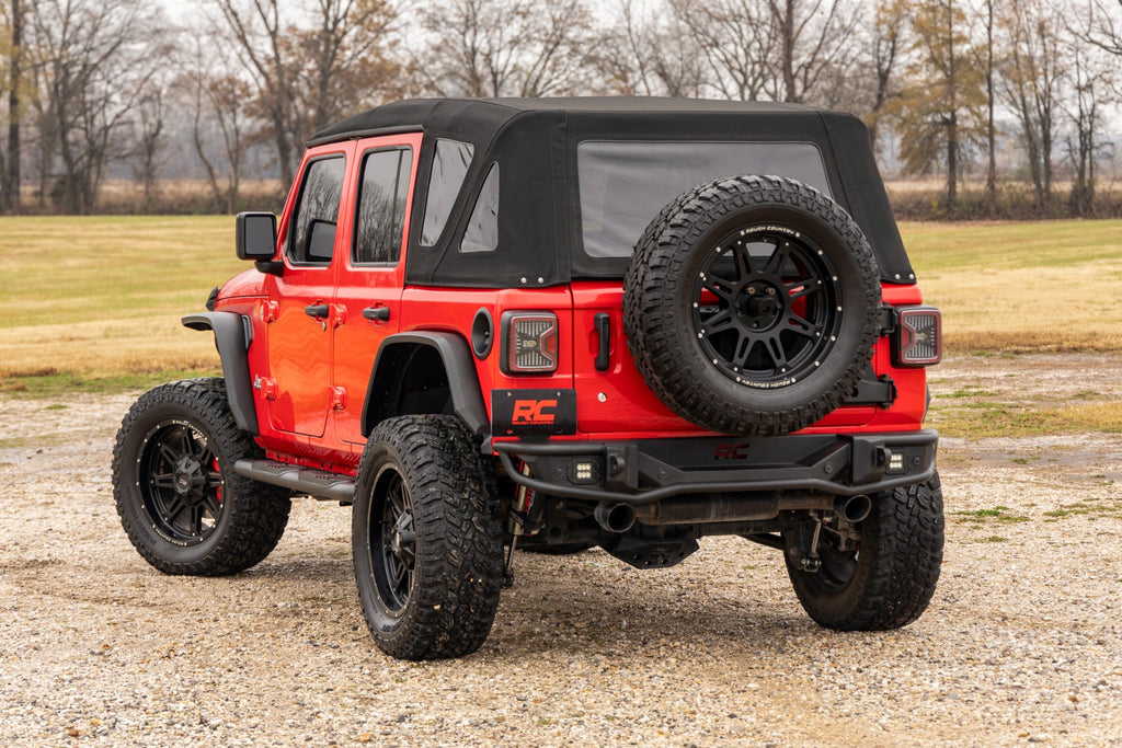 Oval Nerf Steps - 4 Door - Black - Jeep Wrangler Unlimited (18-23)