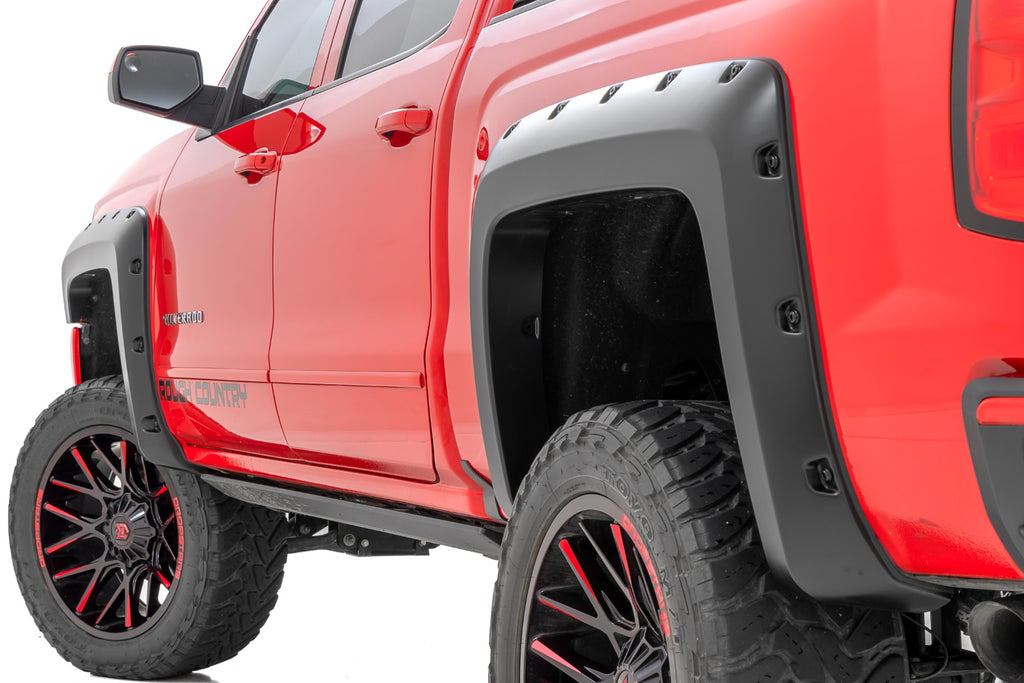 Pocket Fender Flares - 5'9 In. Bed - GBA Black - Chevy Silverado 1500 (14-18)