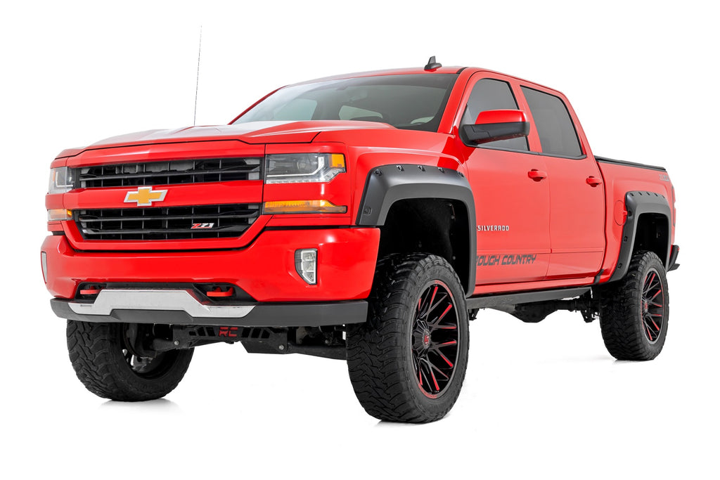 Pocket Fender Flares - 5'9 In. Bed - GBA Black - Chevy Silverado 1500 (14-18)