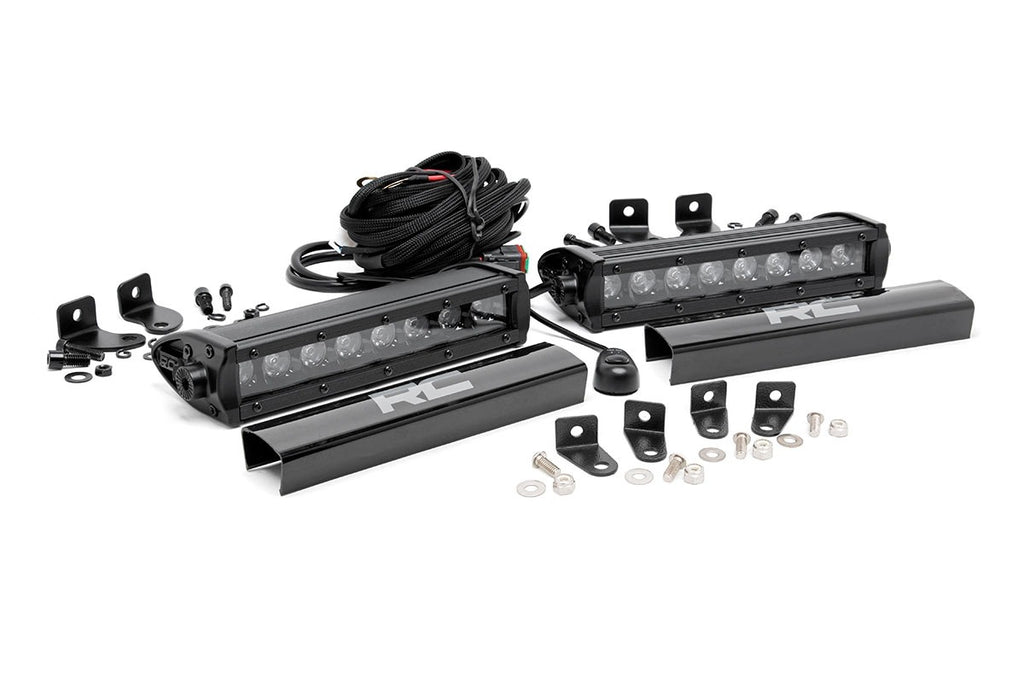 Rough Country - LED Light - Grille Mount - 8" Black Pair - Ford Super Duty (17-19) - 70697