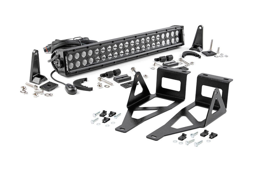 Rough Country - LED Light - Bumper Mount - 2" Black Dual Row - Ford Super Duty (05-07) - 70665