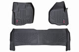 Rough Country Floor Mats - FR & RR - Raised FR Pedal - Ford Super Duty (12-16)