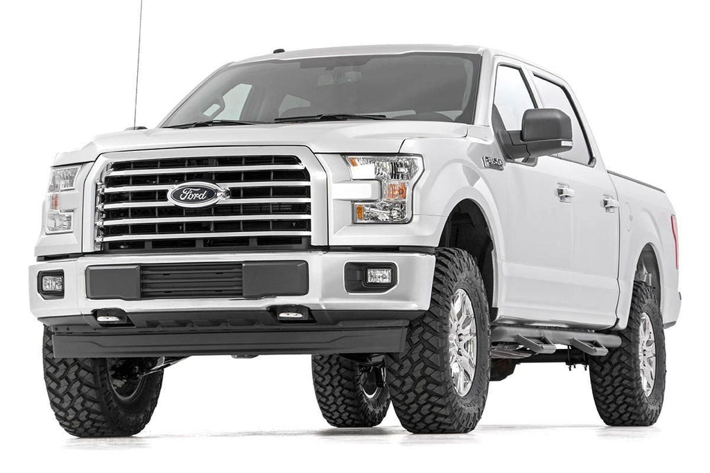Ford F-150 4WD equipped with a 3-inch N3 strut lift kit by Rough Country