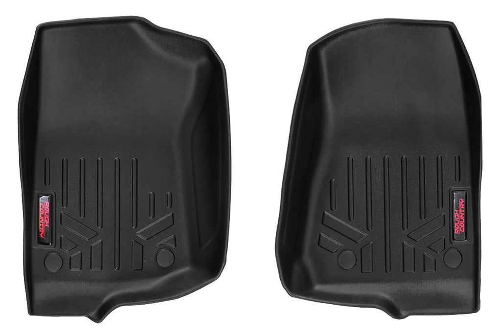 Rough Country Floor Mats - FR - 2 Door - Jeep Gladiator JT (20-22) Wrangler JL (18-23)