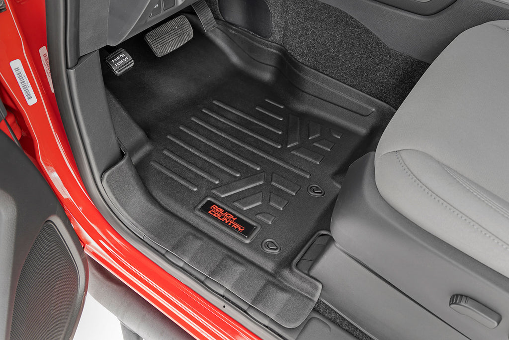 Rough Country Floor Mats - FR & RR - Crew Cab - Nissan Frontier 2WD 4WD (08-21)