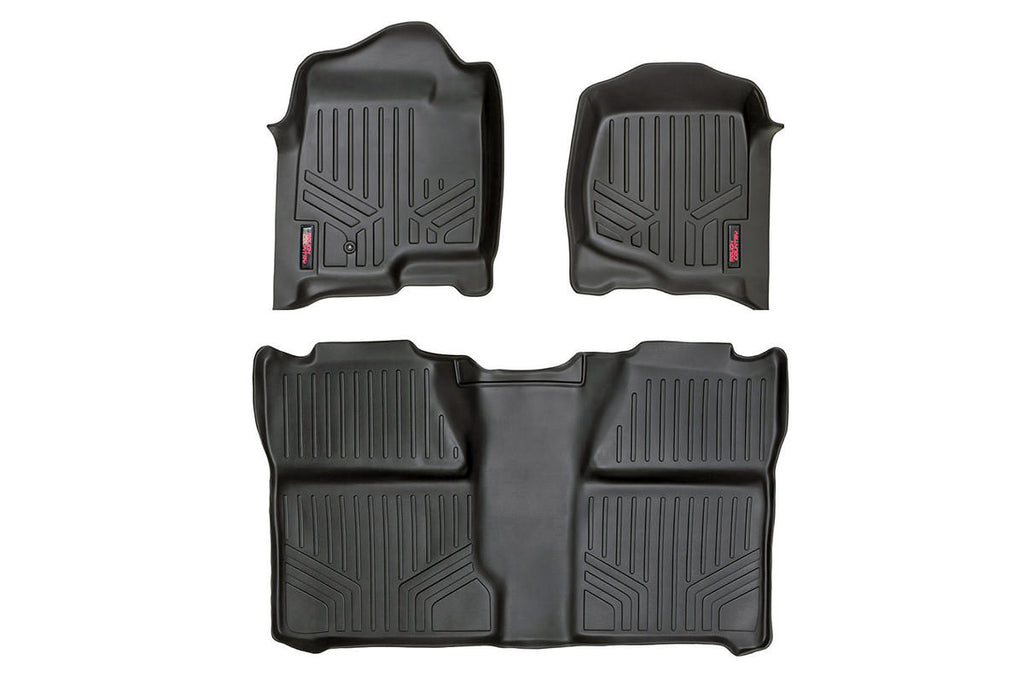 Rough Country Floor Mats - FR & RR - Crew Cab - Chevy GMC 1500 2500HD (07-14)