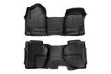 Rough Country Floor Mats - FR & RR - OV Hump - Ext Cb - Chevy GMC 1500 2500HD 3500HD 2WD 4WD