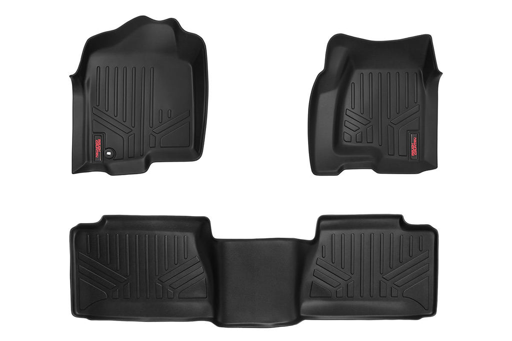 Rough Country Floor Mats - FR & RR - Ext Cab - Chevy GMC 1500 (99-06 & Classic)