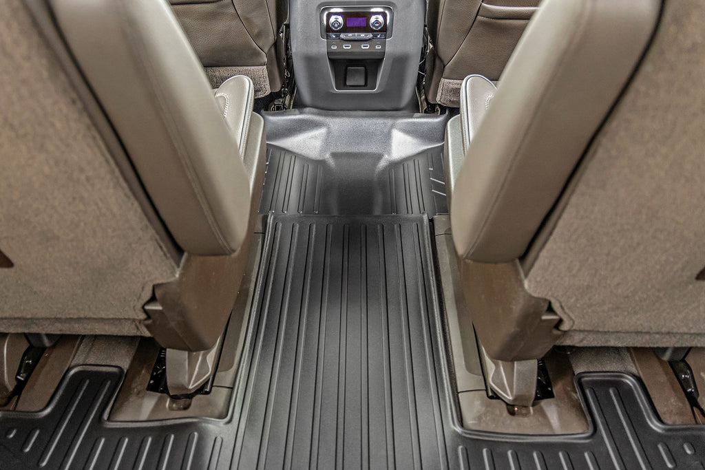 Rough Country Floor Mats - FR & RR - FR RR Bucket - Chevy GMC Tahoe Yukon (21-23)