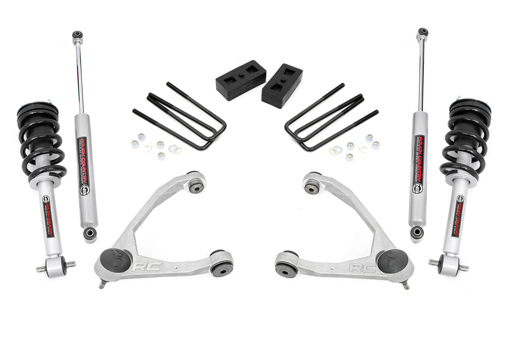 3.5 inch lift kit for Chevy GMC 1500 with cast steel components and N3 strut