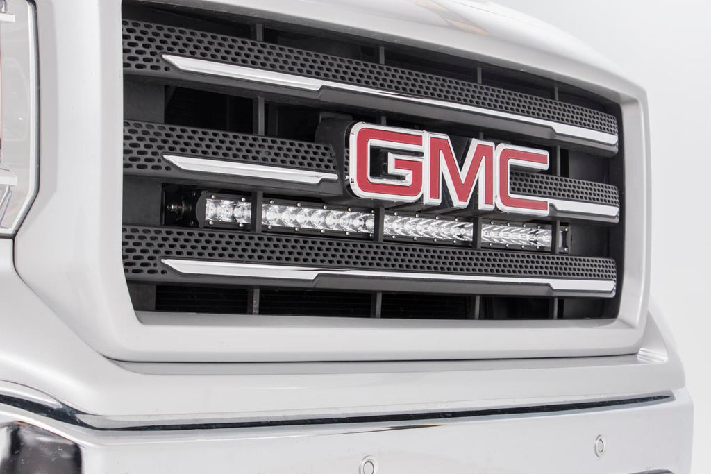 Rough Country - LED Light - Behind Grille Mount - 30" Chrome Single Row - Chevy/GMC 1500 (14-18) - 70625