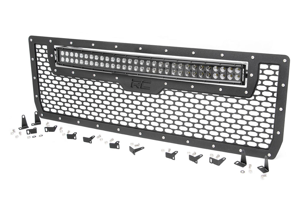Rough Country - Mesh Grille - 30" Dual Row LED - Black - GMC Sierra 1500 (14-15) - 70190