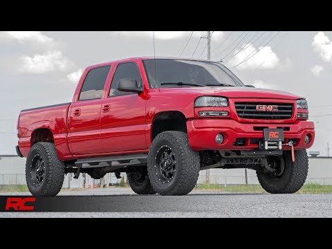 Lifted Chevy Silverado with a 6-inch suspension lift kit installed