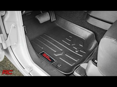 Rough Country Floor Mats - Front - Jeep Wrangler JK (2007-2013)