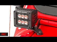 Load image into Gallery viewer, Rough Country - LED Light - Hinge Mnt - 2" Black Pair - Jeep Gladiator JT/Wrangler 4xe/Wrangler JL (18-23) - 70052
