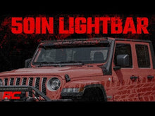 Load image into Gallery viewer, Rough Country - Jeep 50 Inch Straight LED Light Bar Upper Windshield Kit W/ Dual-Row Black Series LED - White DRL (20-22 Gladiator JT 18-22 Wrangler JL) - 70067