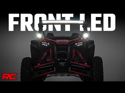 LED Light - Front Mount - 40 In. Chrome Dual Row - White DRL - Honda Talon 1000