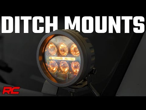Rough Country - LED Light Kit - Ditch Mount - 2" Black Pair - Spot - Toyota Tacoma (16-23) - 71080