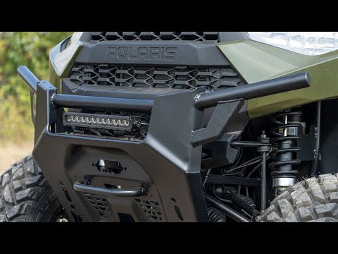 LED Light - Bumper Mount - 12 In. Black Single Row - Polaris Ranger XP 1000 1000 Crew