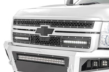 Load image into Gallery viewer, Rough Country - Mesh Grille - 12" Single Row LED Pair - Black - Chevy Silverado 2500 HD/3500 HD (11-14) - 70155