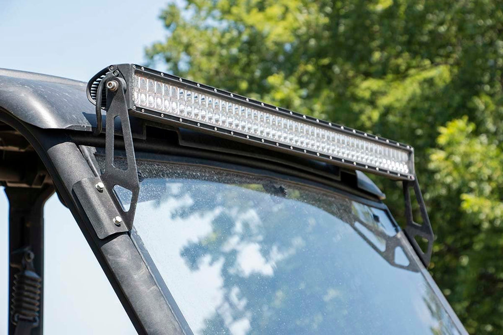 Rough Country - LED Light - Windshield - 50" Black Dual Row - Can-Am Defender (16-22) - 71007