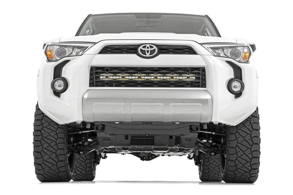 Rough Country - LED Light - Bumper Mount - 30" Chrome Dual Row - White DRL - Toyota 4Runner (14-20) - 70788