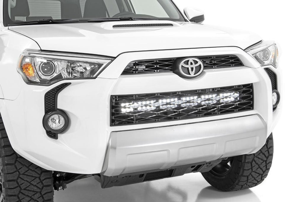 Rough Country - LED Light - Bumper Mount - 30" Black Dual Row - Toyota 4Runner (14-20) - 70786