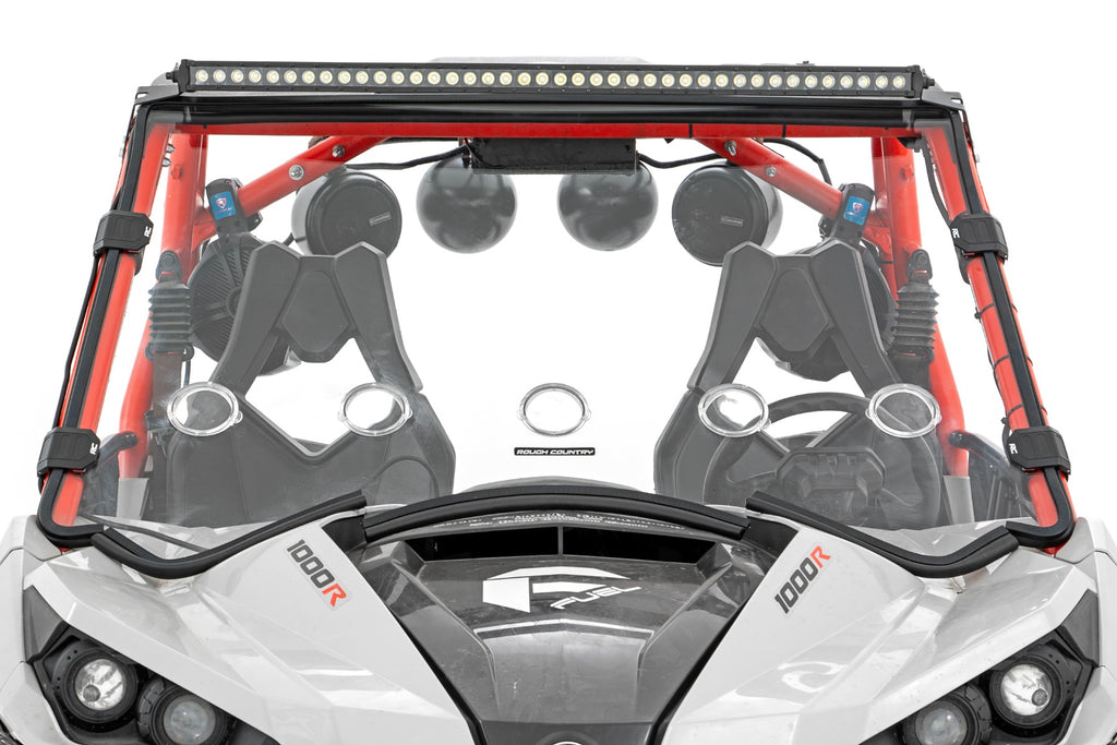LED Light - Front Mount - 40 In. Black Dual Row - White DRL - Can-Am Commander 1000 Maverick
