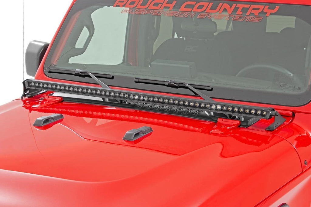 Rough Country - Jeep 50 Inch LED Hood Kit (18-21 Wrangler JL 20-21 Gladiator JT - Black-Series) - 70057