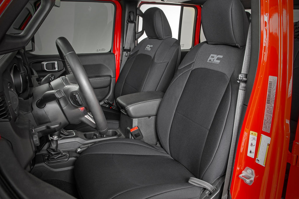 Rough Country Seat Covers - Front And RR No Cup Holder - Jeep Gladiator JT (20-22)