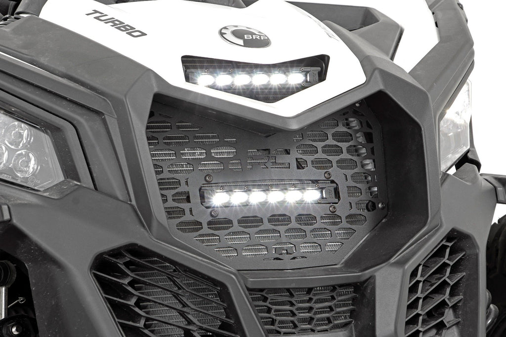 LED Light - Grille Mount - 6 In. Black Slimline - Can-Am Maverick X3