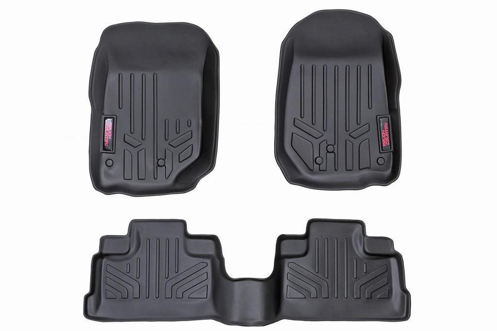 Rough Country Floor Mats - FR & RR - 4 Door - Jeep Wrangler JK 2WD 4WD (07-13)
