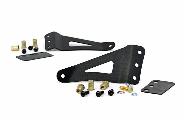 Rough Country - GM 50 Inch Curved LED Light Bar Upper Windshield Mounts (07-13 PU/SUV) - 70507