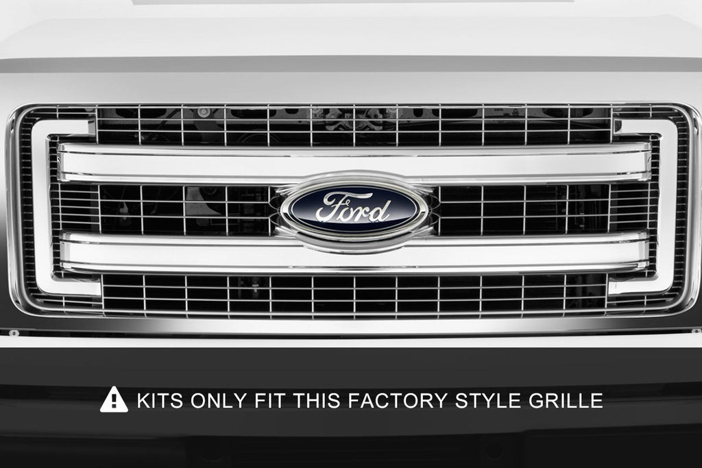 Rough Country - LED Light - Grille Mount - Dual 30" Chrome Single Row - Ford F-150 (09-14) - 70660