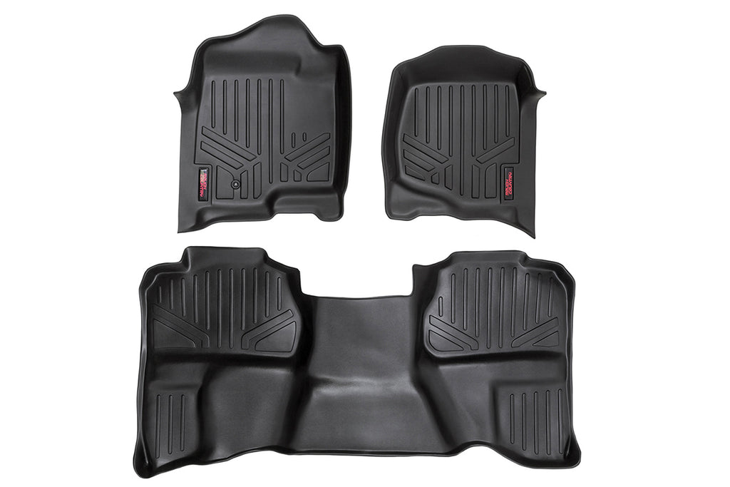 Rough Country Floor Mats - FR & RR - Ext Cab - Chevy GMC 1500 2500HD (07-14)