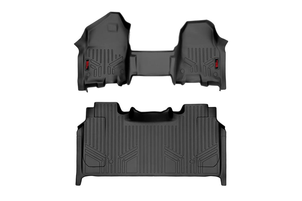 Rough Country Floor Mats - FR OV Hump - RR Storage- Crew - Ram 1500 (19-23) 1500 TRX (21-23)