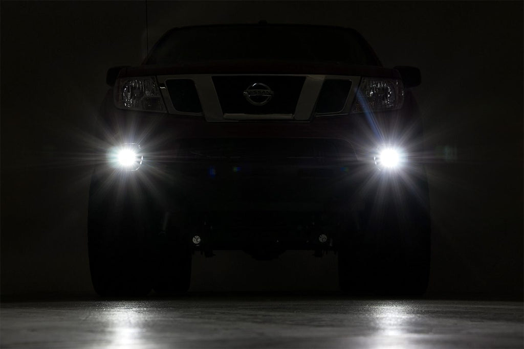 Rough Country - LED Light - Fog Mount - 2" Black Pair - Spot - Nissan Frontier (05-20) - 71023