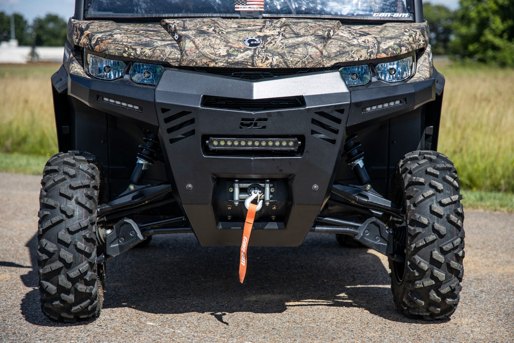 Bumper - Front - 6 In. Black Slimline LED Pair - Can-Am Defender HD 8 HD 9 HD 10