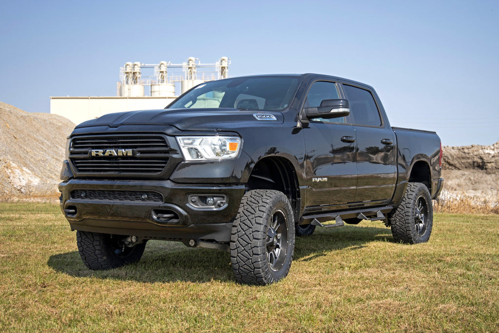 Ram 1500 2WD equipped with the 22XL 6-inch lift kit showcased outdoors