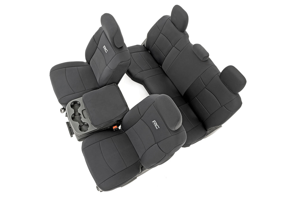 Rough Country Seat Covers - FR & RR - 60 40 Rear Seat - Ram 2500 2WD 4WD (19-23)