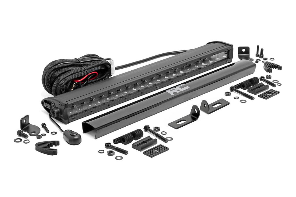 Rough Country - LED Light - Bumper Mount - 20" Black Single Row - Ford Ranger (19-23) - 70815