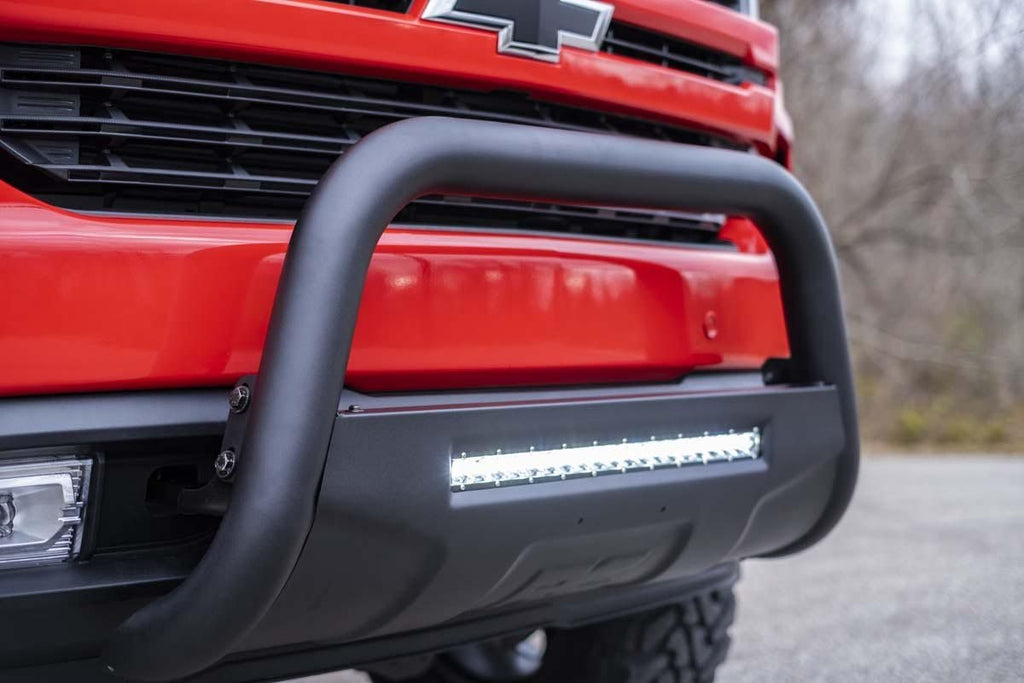 Rough Country Black LED Bull Bar - Chevy Silverado 1500 2WD 4WD (2019-2022)