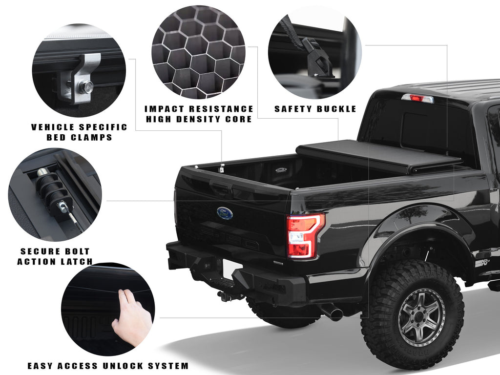 Armordillo 2014-2021 Toyota Tundra CoveRex TFX Series Folding Truck Bed Tonneau Cover (6.5 Ft Bed) (W/O Utility Track)