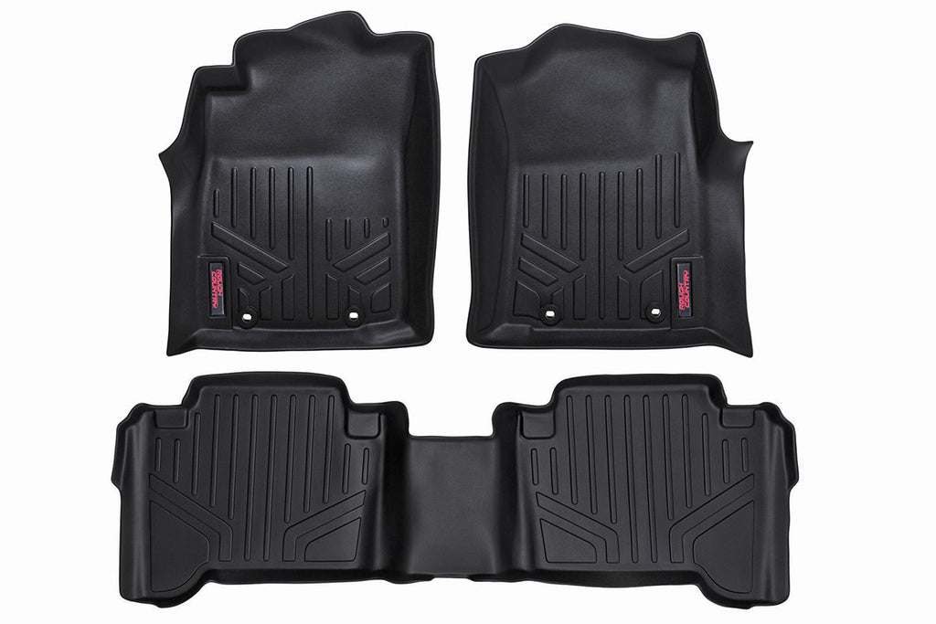 Rough Country Floor Mats - Front And Rear - Toyota Tacoma 2WD 4WD (2012-2015)