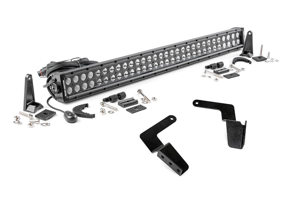 Rough Country - LED Light - Bumper Mount - 30" Black Dual Row - Toyota FJ Cruiser (07-14) - 70652