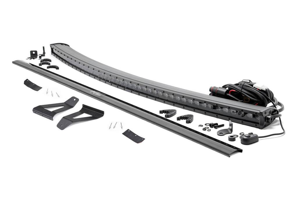 Rough Country - LED Light - Windshield Mnt - 50" BLK Single Row - Jeep Cherokee XJ (84-01) - 70075