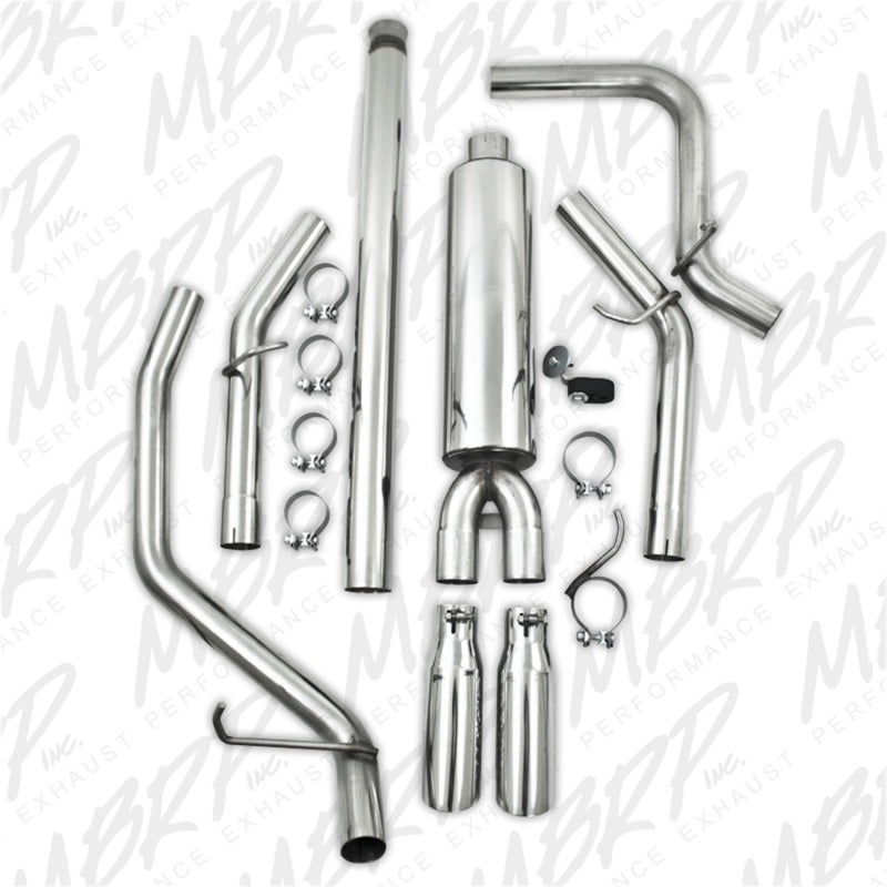 MBRP Chevrolet/GMC 1500 4.8/5.3L EC/CC (excluding 8 bed) Cat Back Dual Split Side