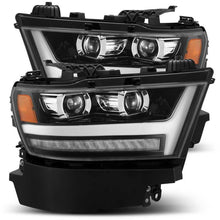 Load image into Gallery viewer, AlphaRex 19+ Ram 1500HD PRO-Series Proj Headlights Plnk Style Jet Blk w/Activ Light/Seq Signal/DRL